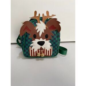 Checkered Holiday Reindeer Schnauzer Back Pack from Bed Bath and Beyond